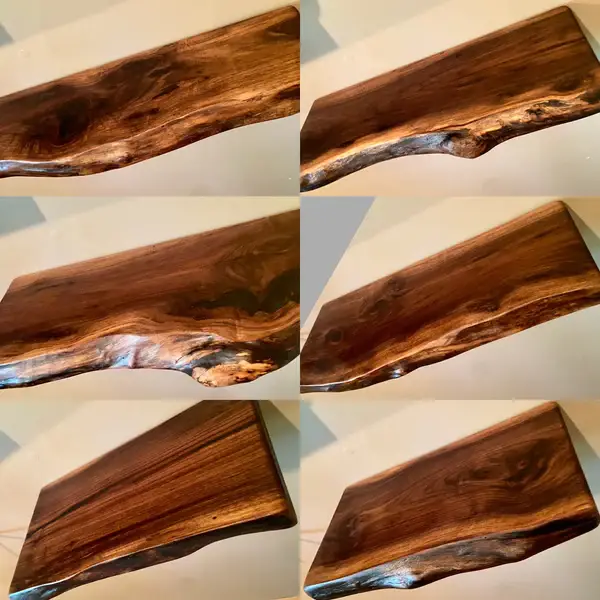 Steel Oak - Wholesale Wall Mounted Shelf - Live Edge Walnut Floating Shelves w/Beautiful Grain Patterns8