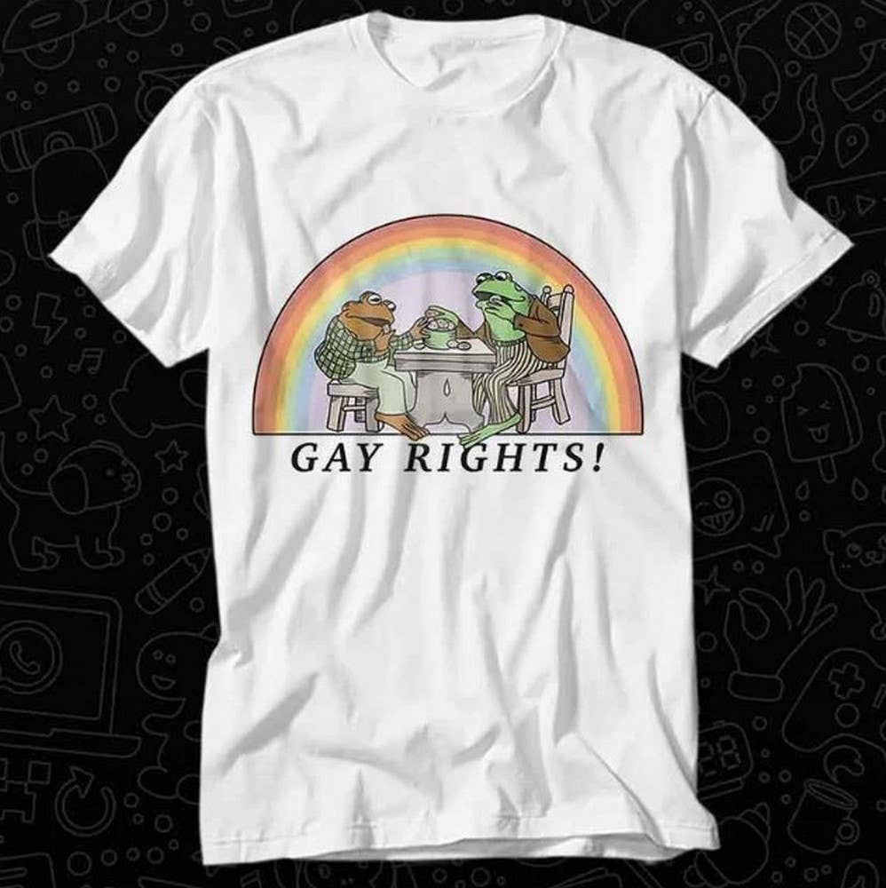 Black Frog & Toad Say Gay Rights LGBT Pride Proud T Shirt Gift for wholesale on Faire