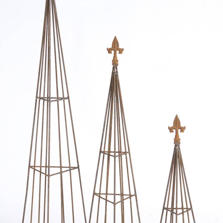 Garden Iron And More - Wholesale Christmas Decoration - Triangle Topiaries Set of 3
