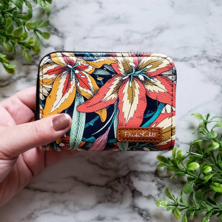 Monarque – wholesale Plånbok - Dam – Frida Kahlo™ Tiger Lilies plånbok med dragkedja1