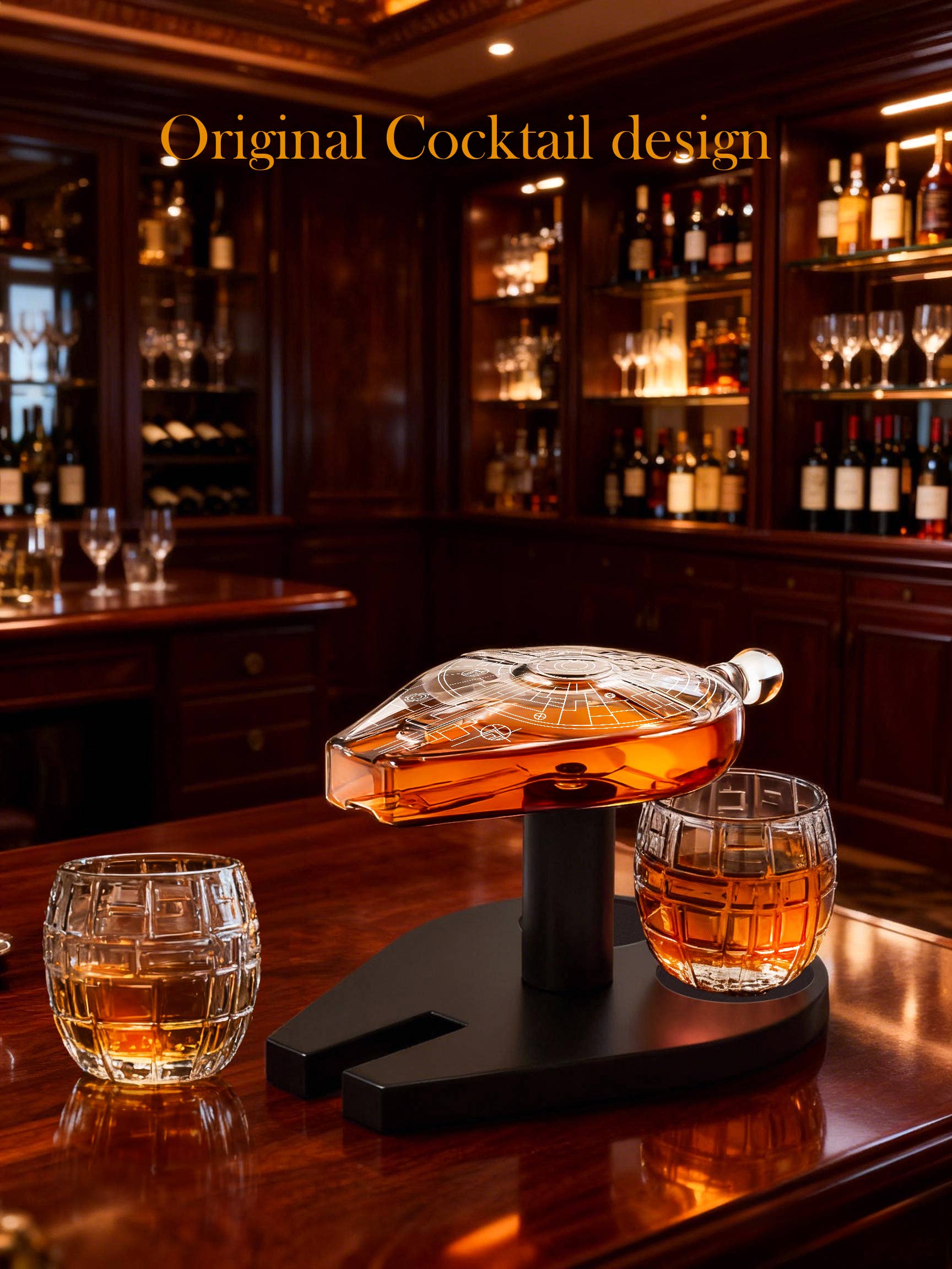 The Wine Savant /  Khen Glassware – wholesale Dekanter – Galaktisk kryssare sci-fi karaffset7