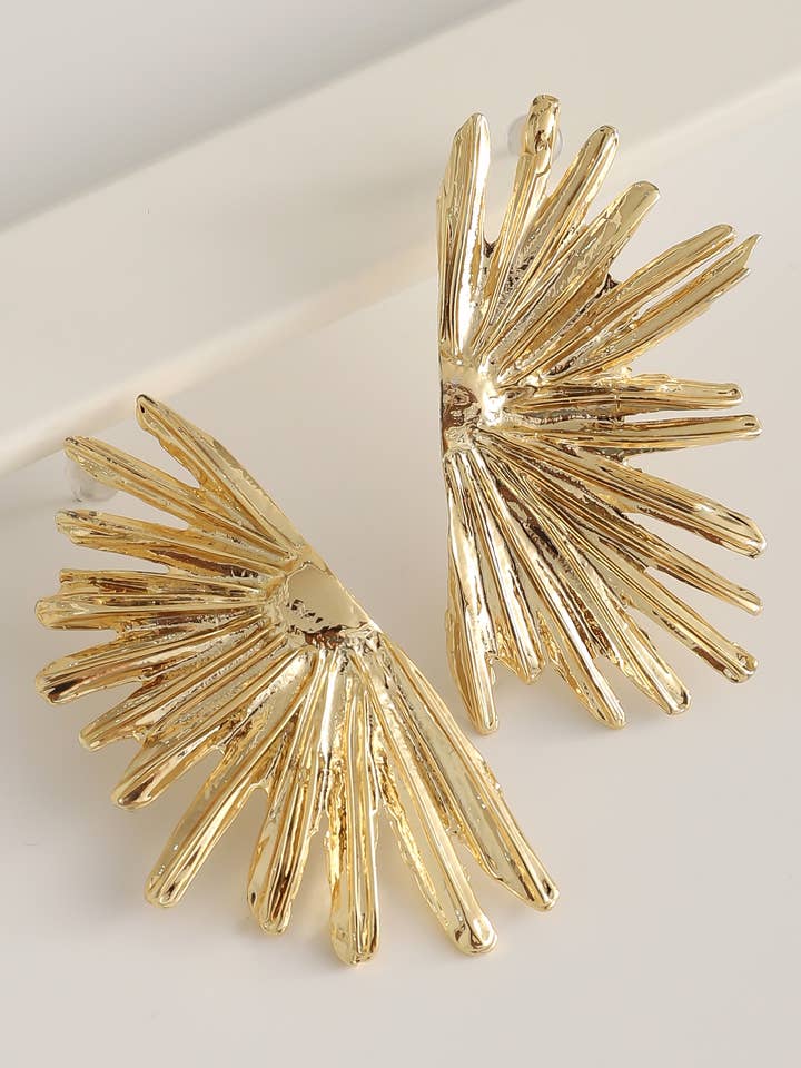 Gold Plated Women Stud Earrings for wholesale by BUBU BY TEKIN SHOP