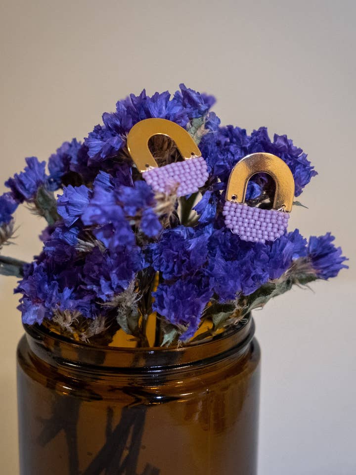 Arch Studs || Mauve for wholesale by Lazuli + Blue