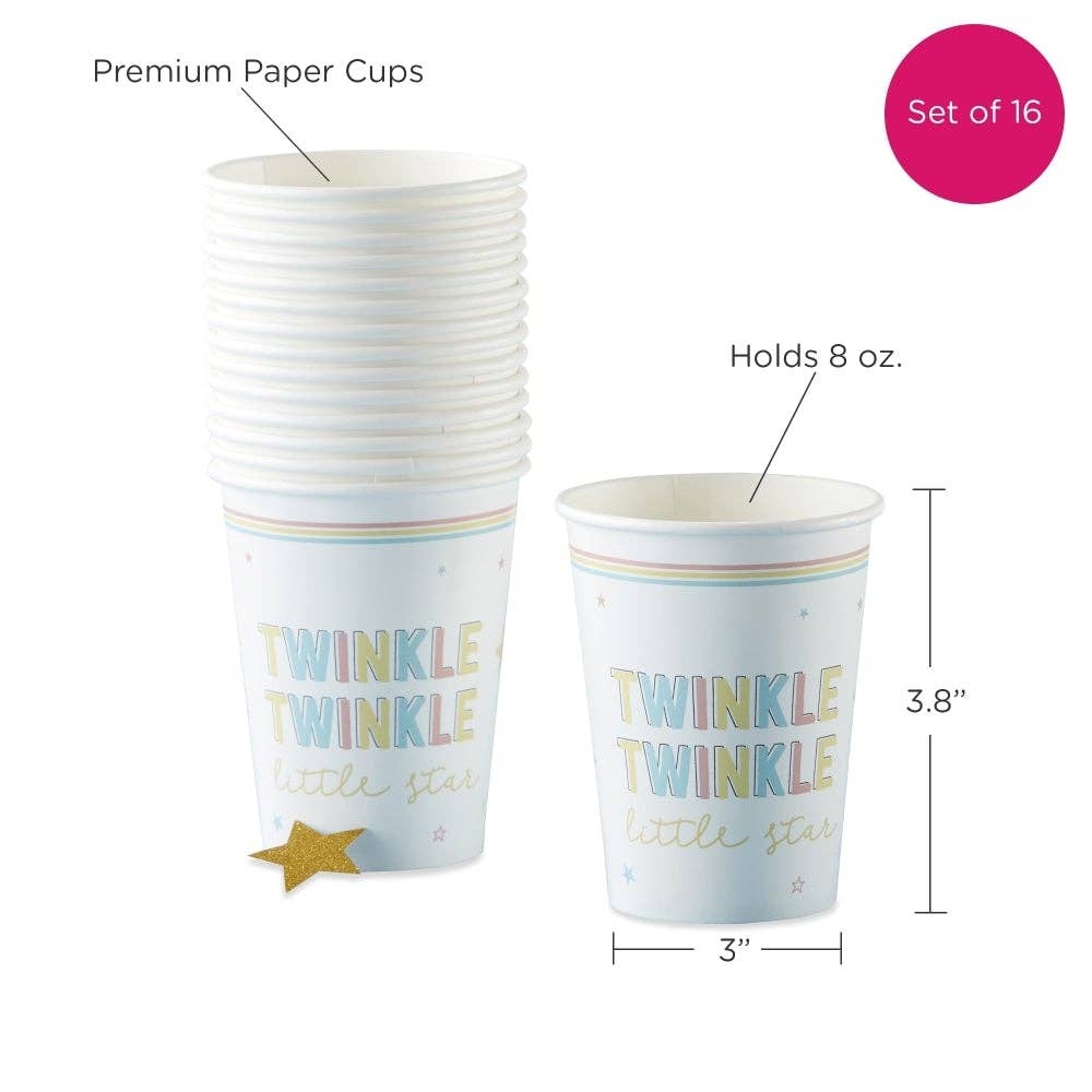 Kate Aspen - Wholesale Disposable Cup - Twinkle Twinkle 8 oz. Paper Cups (Set of 16)5