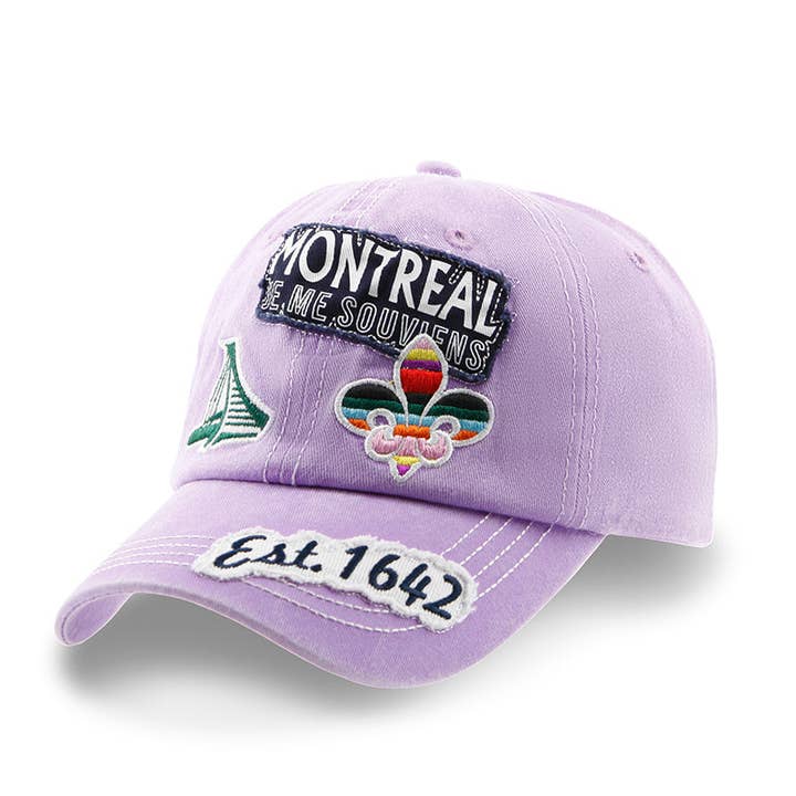 Montreal Distressed Patch Baseball Cap for wholesale by Northern Icons Canada