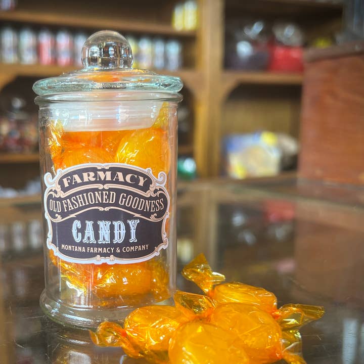 Montana Farmacy - Wholesale Hard Candy - Old Fashioned Apothecary jar Vintage Butterscotch Candy0