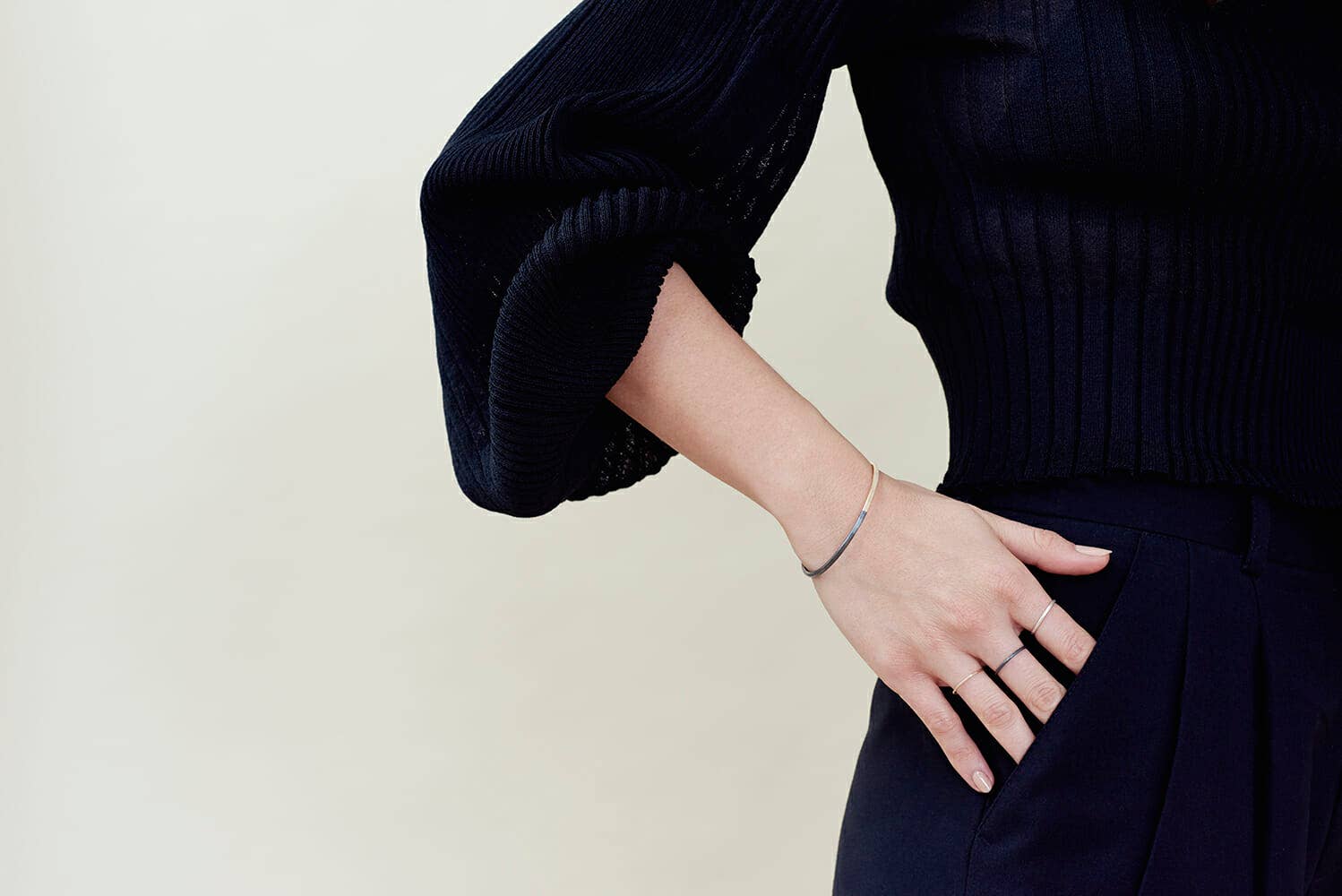 Colleen Mauer Designs - Wholesale Band/Stacked Ring - 1mm Wide Monotone Stacking Ring13