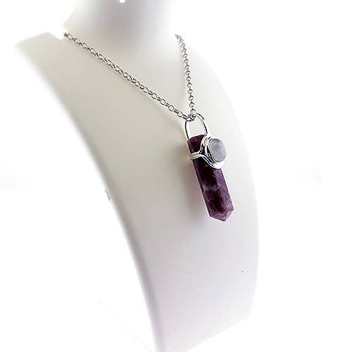 Crystal Earth Sterling - Wholesale Spiritual Stone/Crystal - Crystal  Sterling Pendant - Amethyst & Moonstone3