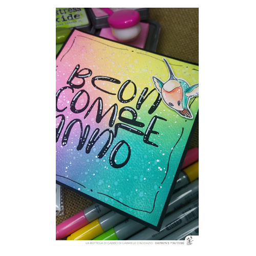 Impronte D'Autore - Wholesale Rubber/Decorative Stamp - Clear polymer stamps Hummingbird ENG6