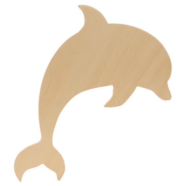 Woodpeckers Crafts - Wholesale Cutouts - Wood Dolphin Cutout