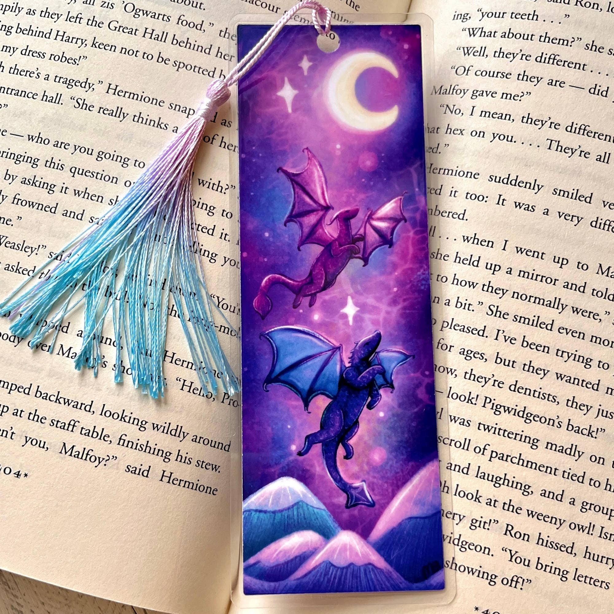 The Swimming Owl - Wholesale Bookmark - Dragon Mates Bookmark | Laminated + Optional Tassel 3