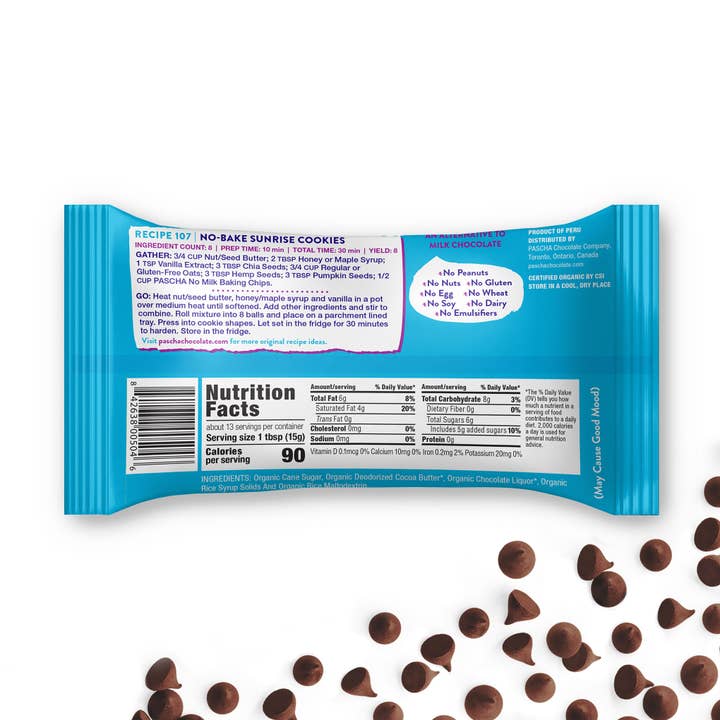 Pascha Chocolate Company - Wholesale Baking Chocolate - Organic Vegan No Milk Chocolate Baking Chips