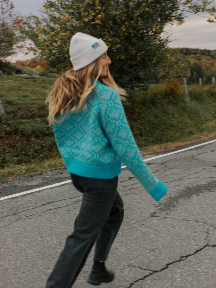 Les Saisons - Wholesale Knit Sweater - Women's - Blue merino sweater