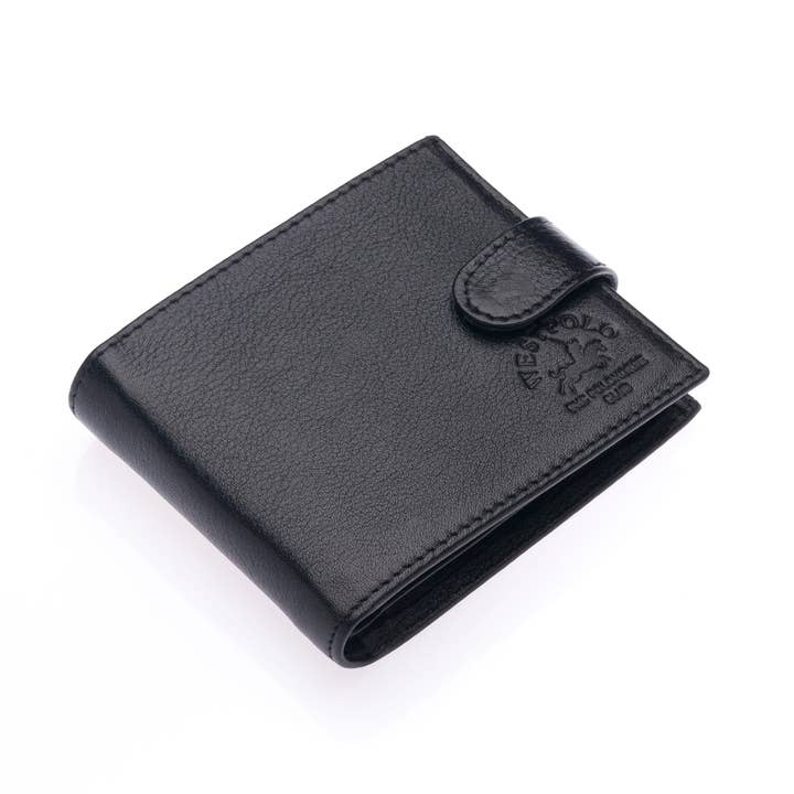 Westpolo Genuine Leather Men Wallet with Coin Pocket - Black for wholesale by WESTPOLO