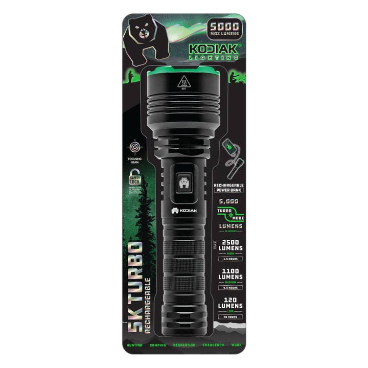LitezAll - Wholesale Flashlight - Kodiak 5K Rechargeable Tactical Flashlight