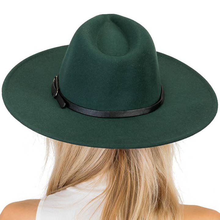 Cap Zone - Wholesale Fedora - Women's - Premium Two Tone Fedora Wide Brim With Belt