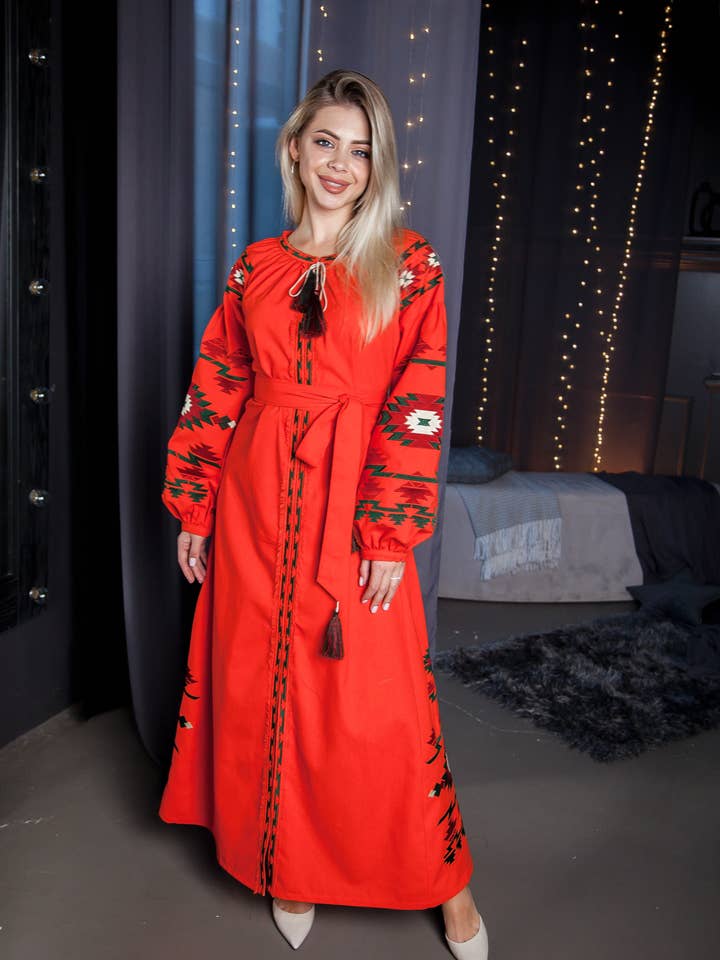 Vestido Boho Bordado Kaleidoskope para venta al por mayor de Galychanka