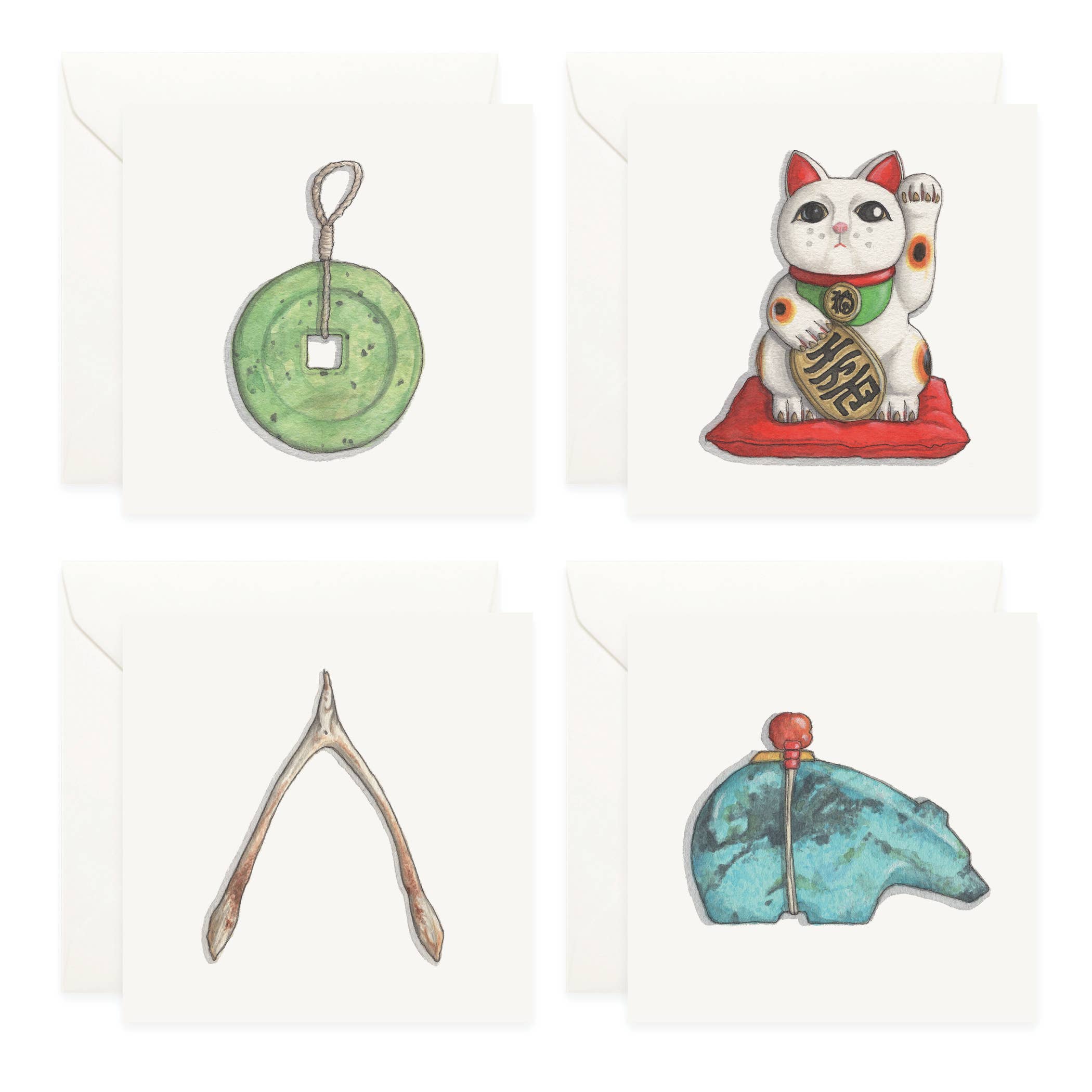 Yeesan Loh - Wholesale Stationery/Notecard Set - Mini Cards Set / Lucky Charms3