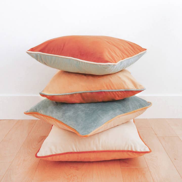 Monday Moose - Wholesale Throw/Decorative Pillow - Monteverde Pillow Covers (4-Pack) - Orange/Teal6
