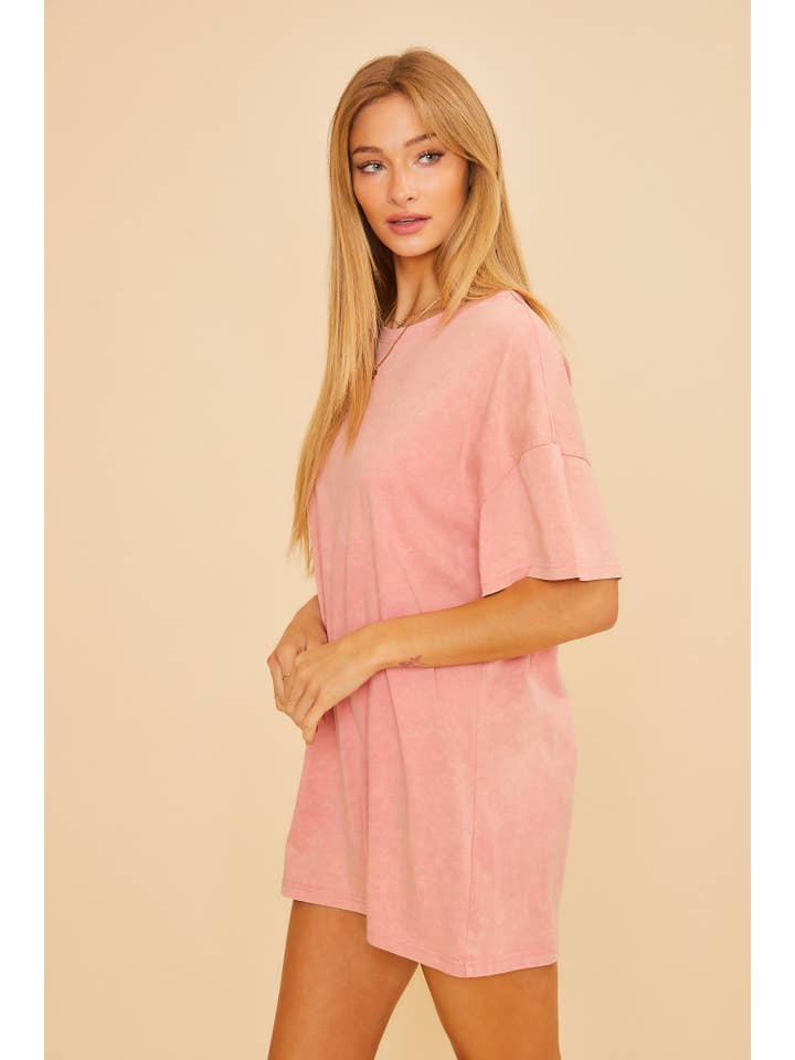 Baevely by Wellmade USA - Wholesale Tunic – Women’s - ACID WASH T-SHIRT3