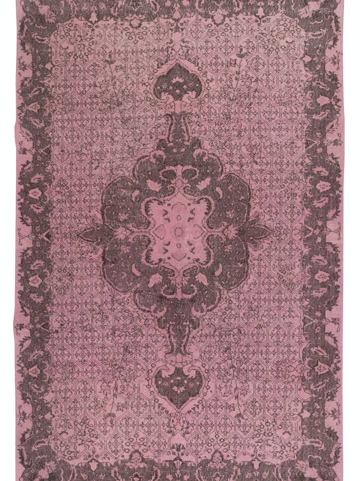 6,5x10 Ft Rosa Farbe Handgefertigter Wollteppich aus der Türkei für den Großhandel von Rug Specialist LLC.