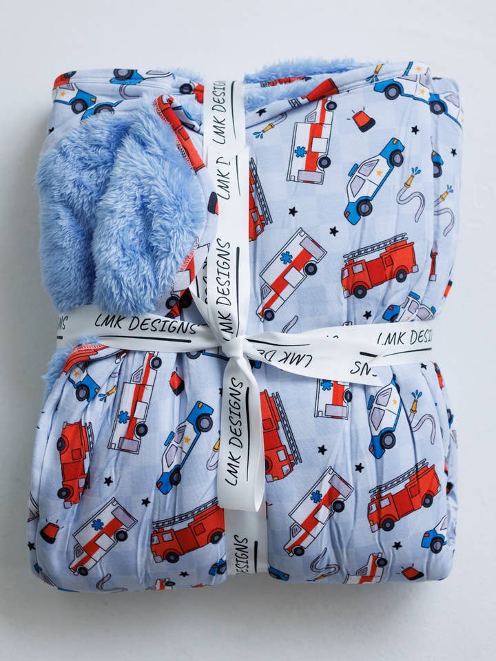 LMK Designs - Wholesale Bedding Blanket - Kids & Baby - First Responder Plush Blanket0
