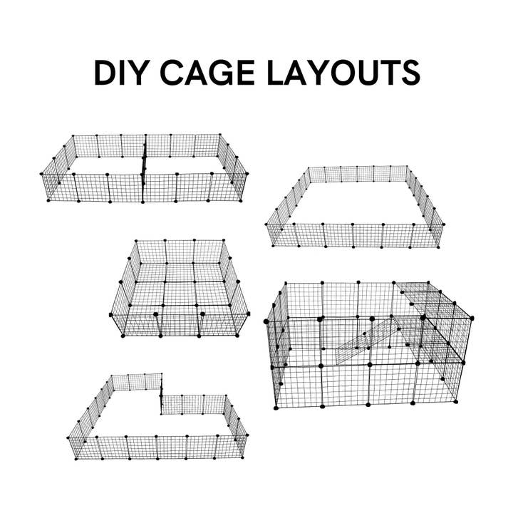 Midlee Designs – wholesale Retailer display – Pets – Midlee Guinea Pig Cage Panels- Set of 24 DIY Piggie Cage4