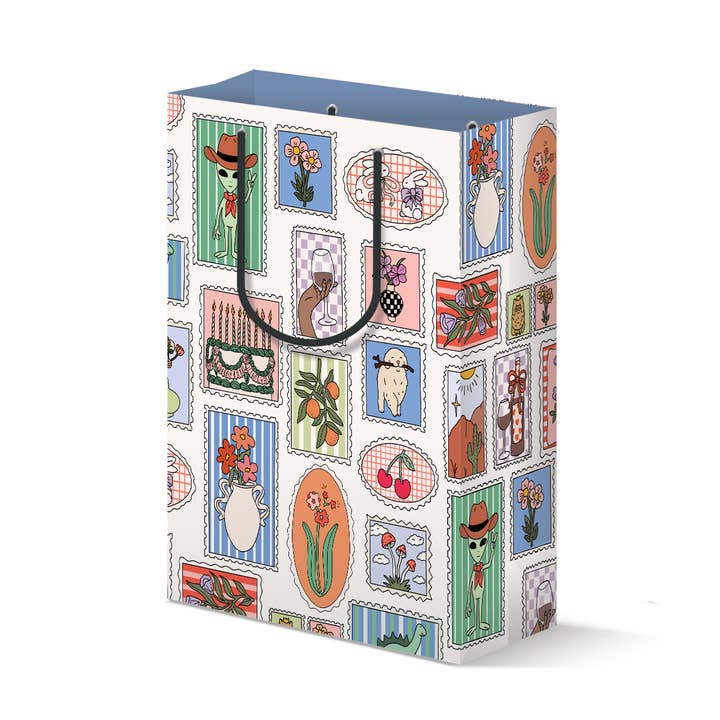 Illustrating Amy - Wholesale Gift Bag - Stamp Print Gift Bag0