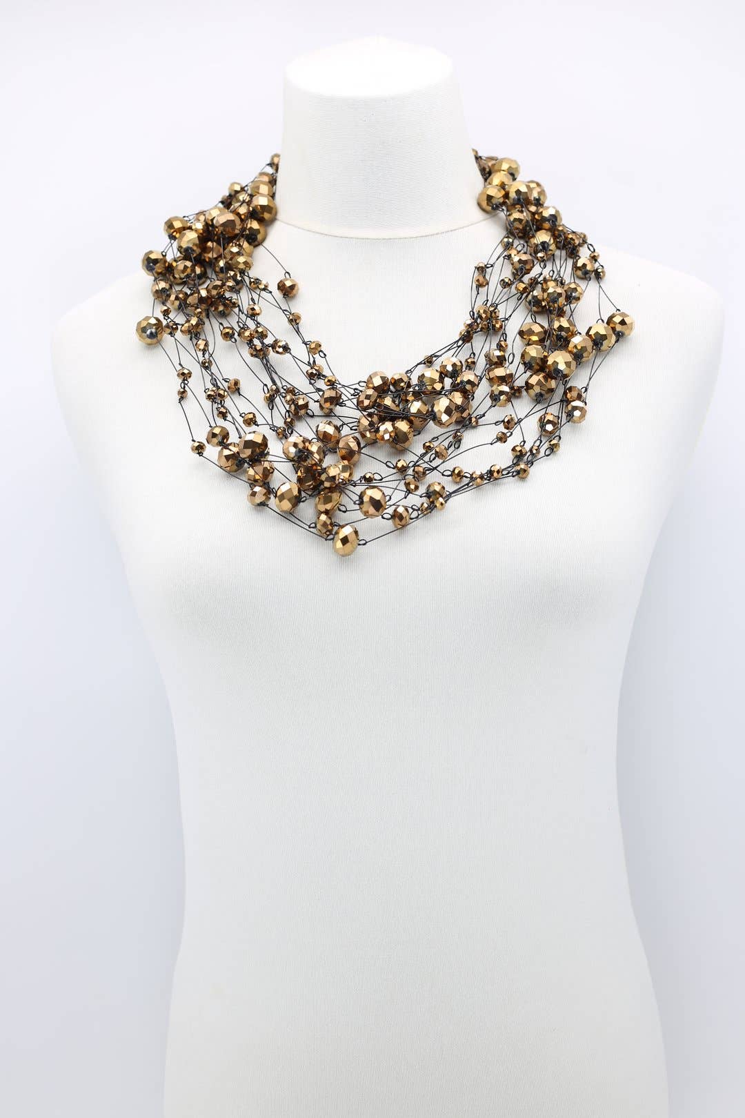 Jianhui London – wholesale Beaded/pearl necklace – Elegant Statement Crystal Faceted Beads Necklaces1