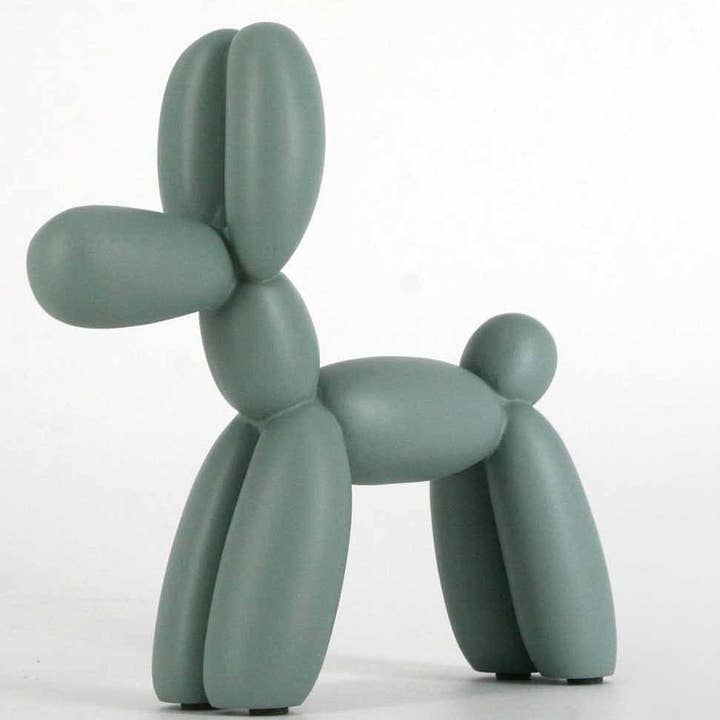 BALLONGHUND GALLERI GRÖN - Handmålad konstfigur för wholesale av JULIARTE