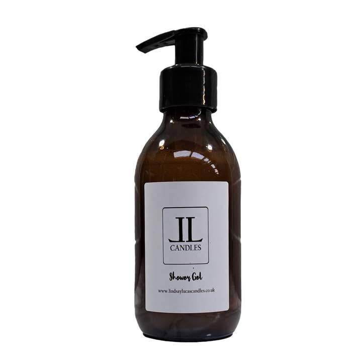 Lindsay Lucas Candles - Venta al por mayor Gel de ducha/baño - Gel de ducha de piña colada, botella de vidrio de 200 ml
