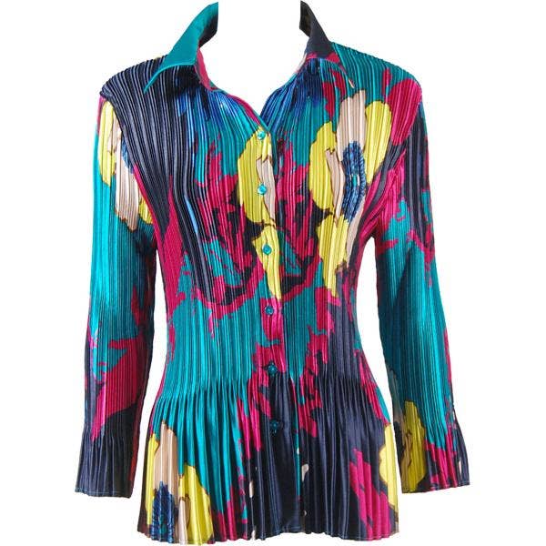 The Magic Scarf Company - Wholesale Button Down Shirt - Women's - 1148 - Satin Mini Pleats Blouses20