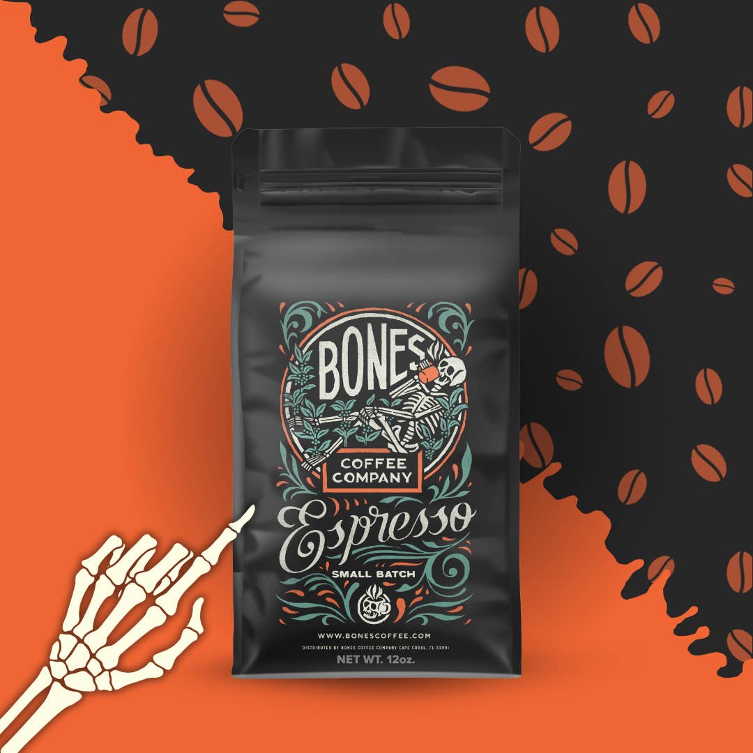 Bones Coffee Company - Vendita all'ingrosso Caffè in grani - Espresso | 12oz | Chicchi interi & Macinato
