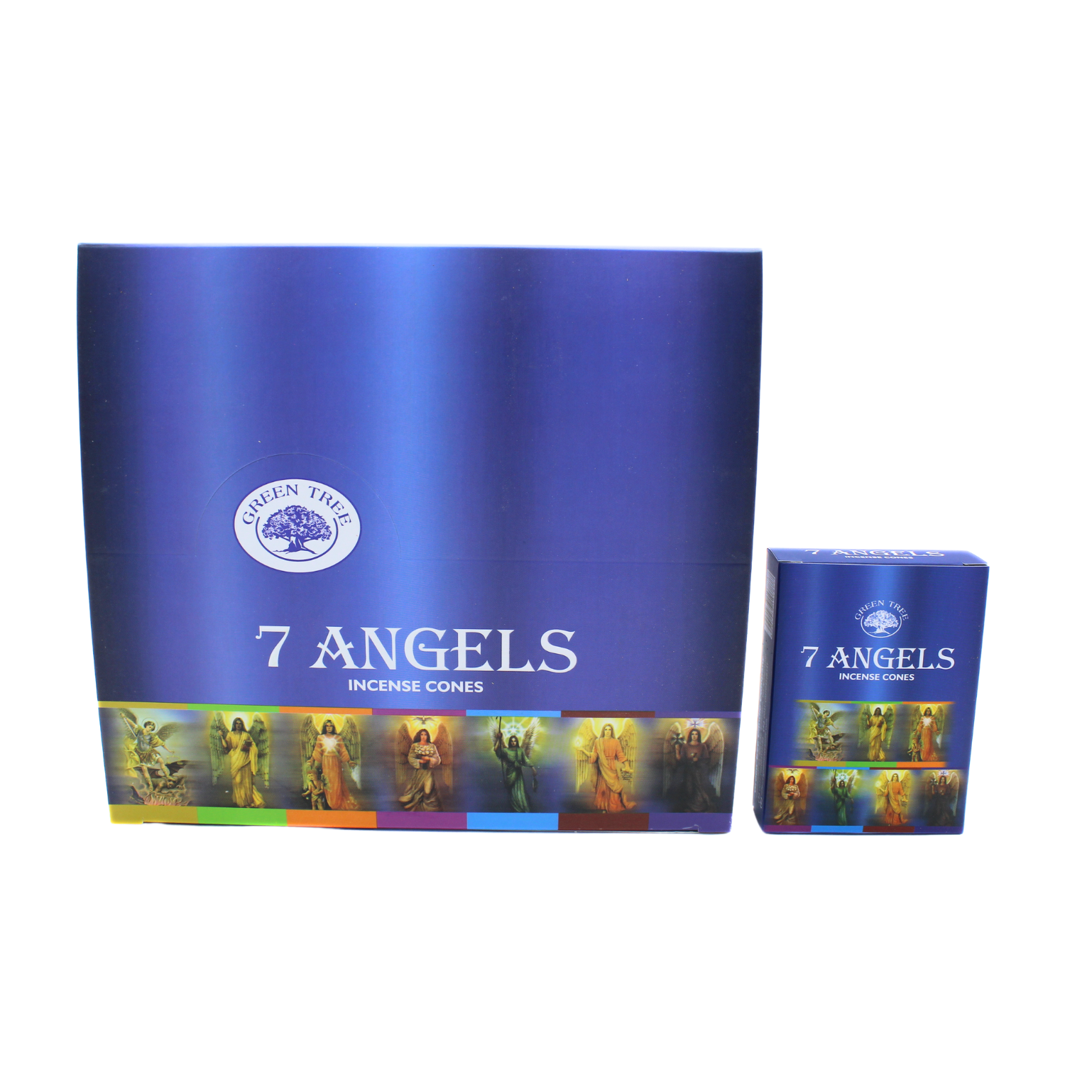 Green Tree – wholesale Rökelse – Grönt träd 7 änglar kottar (12x10 bitar)1