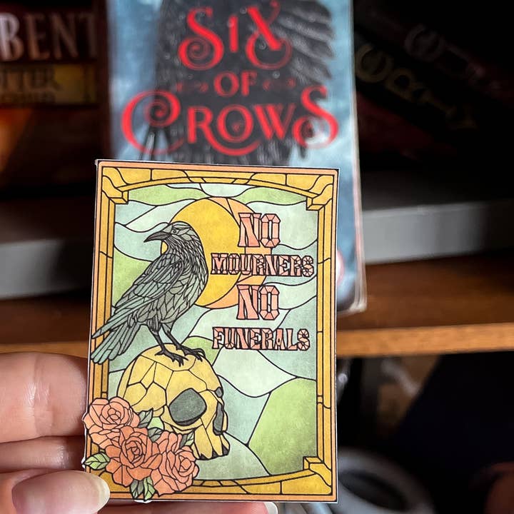 Well Read Babes - Wholesale Sticker - Six of Crows - No Mourners No Funerals - Kindle Sticker1