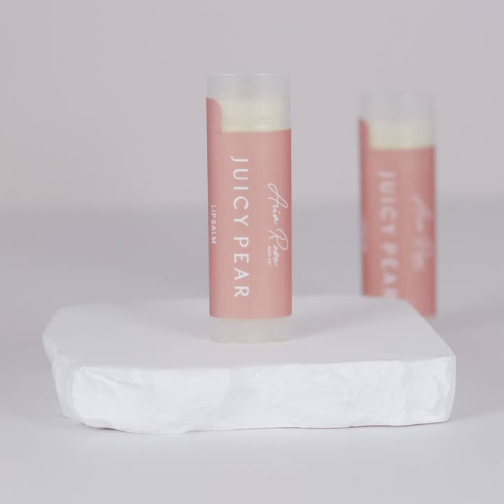 Juicy Pear Lip Balm for wholesale by Aria Rose Bath Co