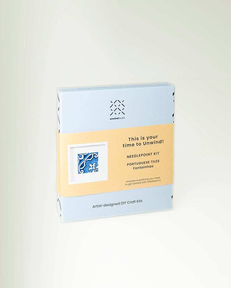 Unwind Studio - Wholesale DIY Craft Kit - Portuguese Tile Needlepoint Kit: Fontainhas8