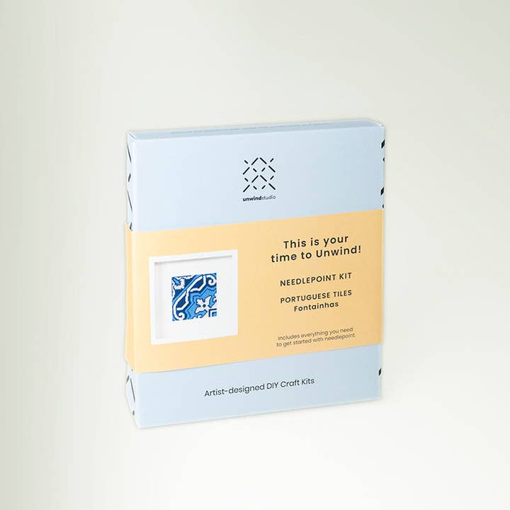 Unwind Studio - Wholesale DIY Craft Kit - Portuguese Tile Needlepoint Kit: Fontainhas8