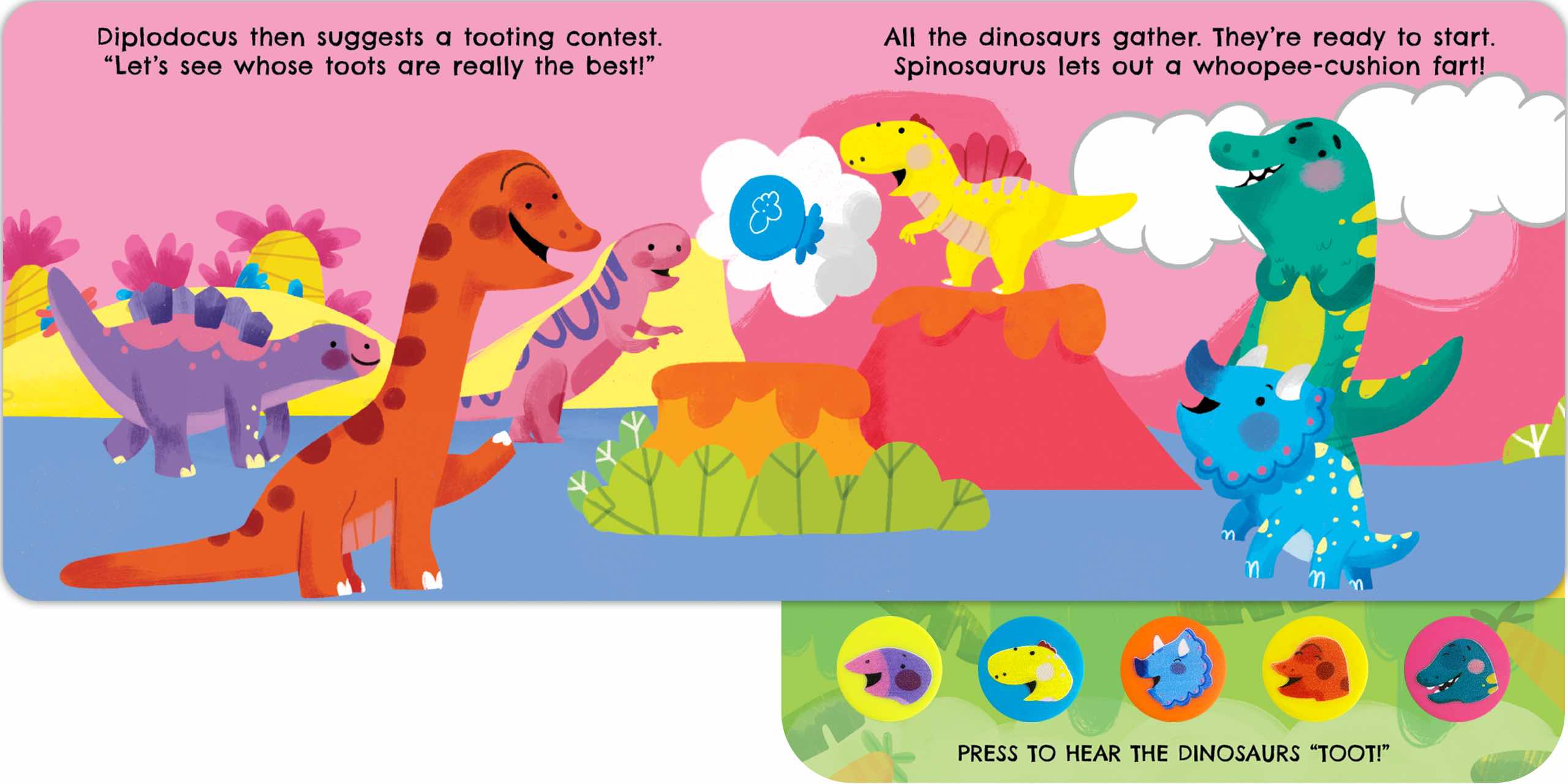 Little Hippo Books - Wholesale Baby & Toddler Book (0-2) - Prehistoric Toots - Sound Book2