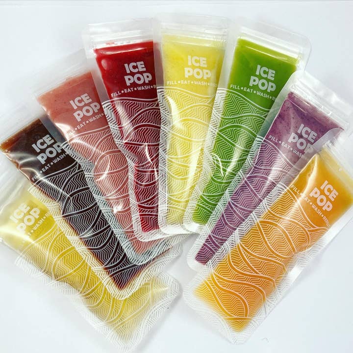 Nom Nom Kids – wholesale Food storage wrap/bag – 8 Reusable Ice Pop Bags4