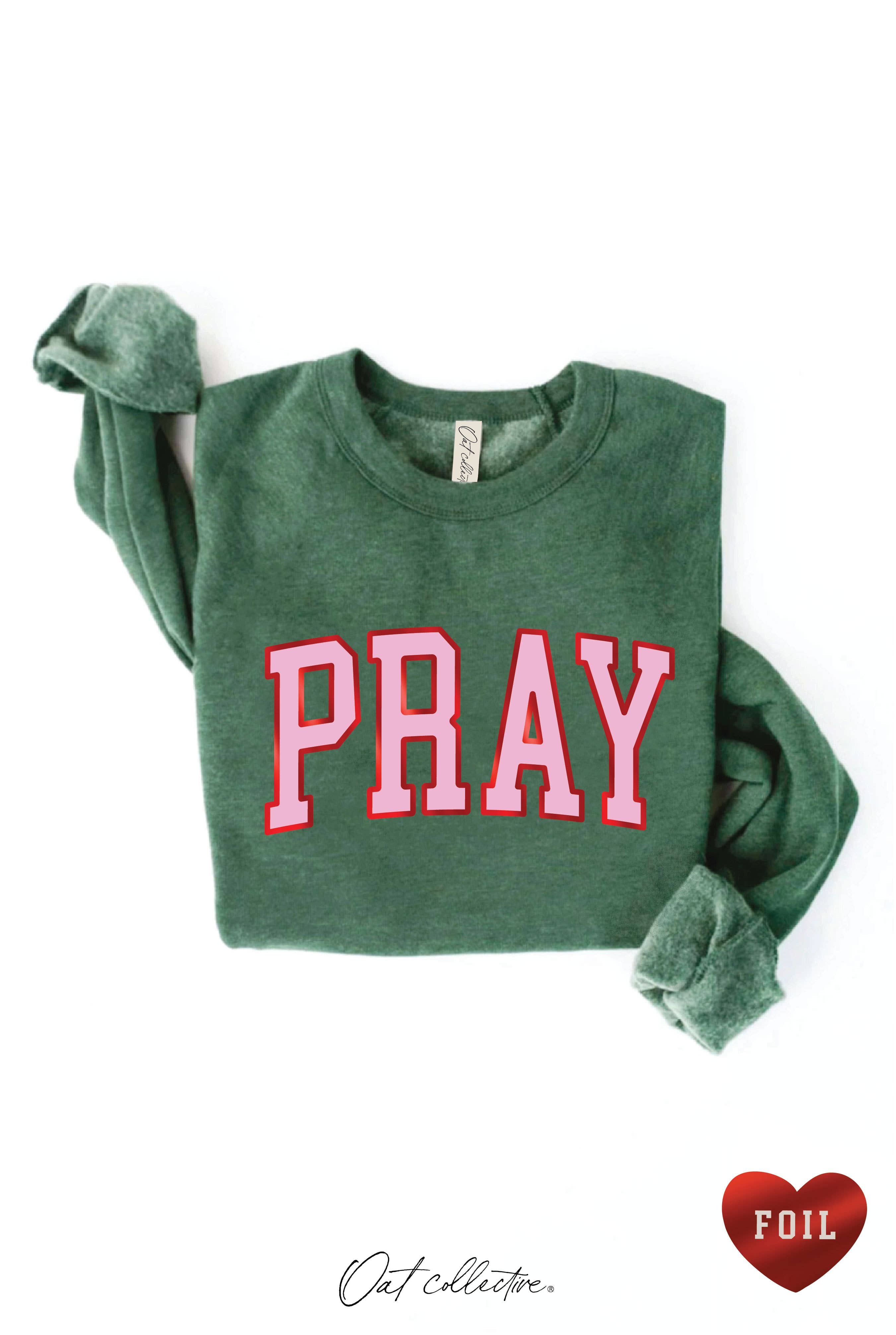 OAT COLLECTIVE - Vendita all'ingrosso Felpa stampata - Donna - Felpa con grafica PRAY FOIL18