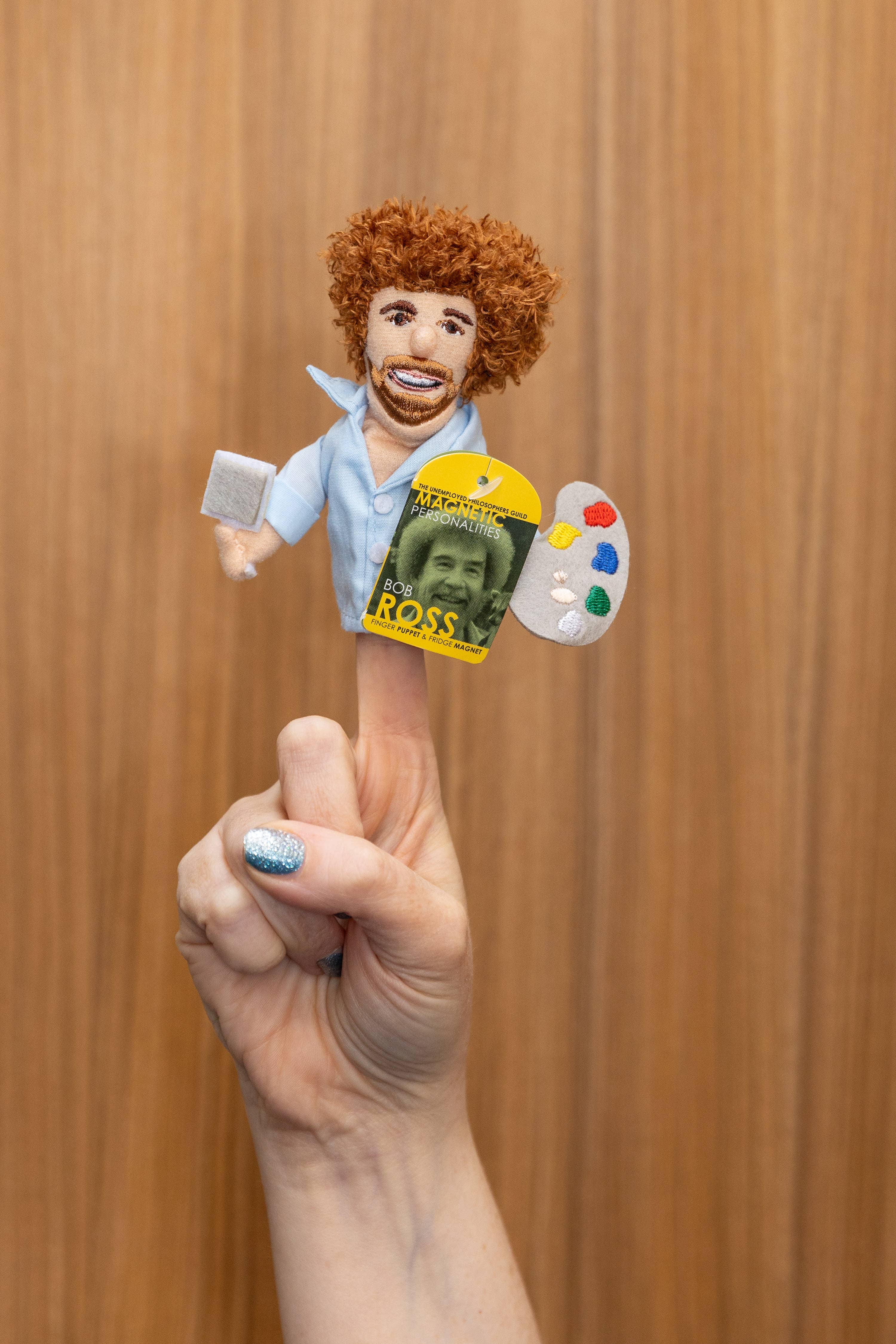 Unemployed Philosophers Guild - Wholesale Finger Puppet - Kids & Baby - Bob Ross Finger Puppet2