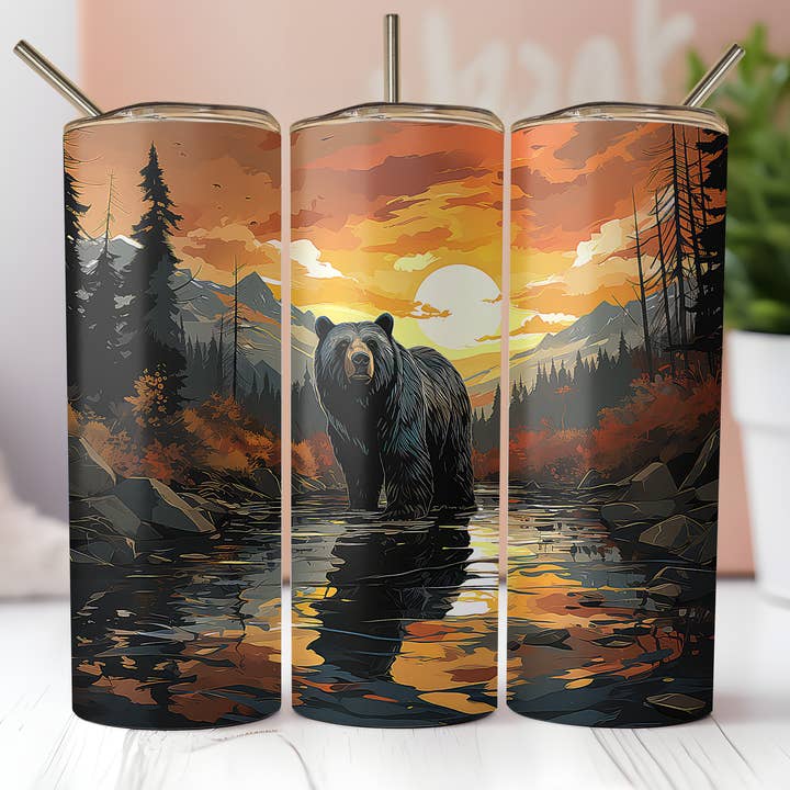 Hunting Black Bear Mountains Tumbler for wholesale by FloBama Girls Wholesale