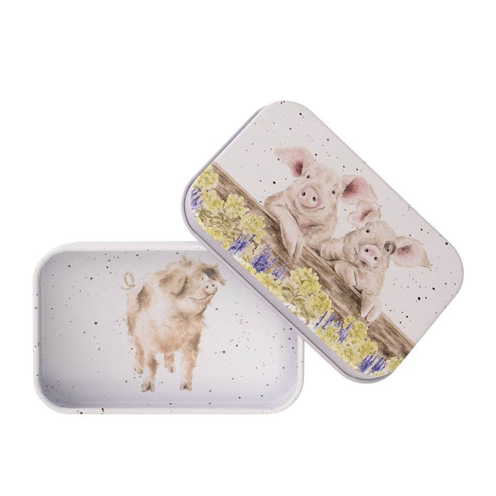 Pig Mini Tin Nosy Neighboars for wholesale by Wrendale Designs