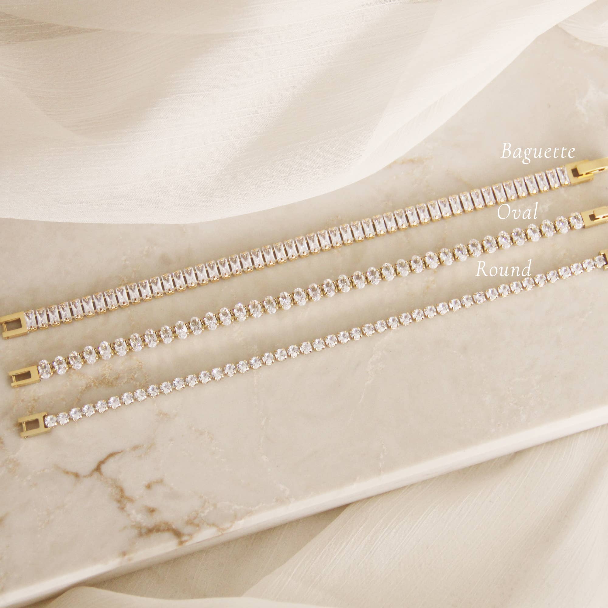 Oro Pulsera Tenis de venta al por mayor en Faire4