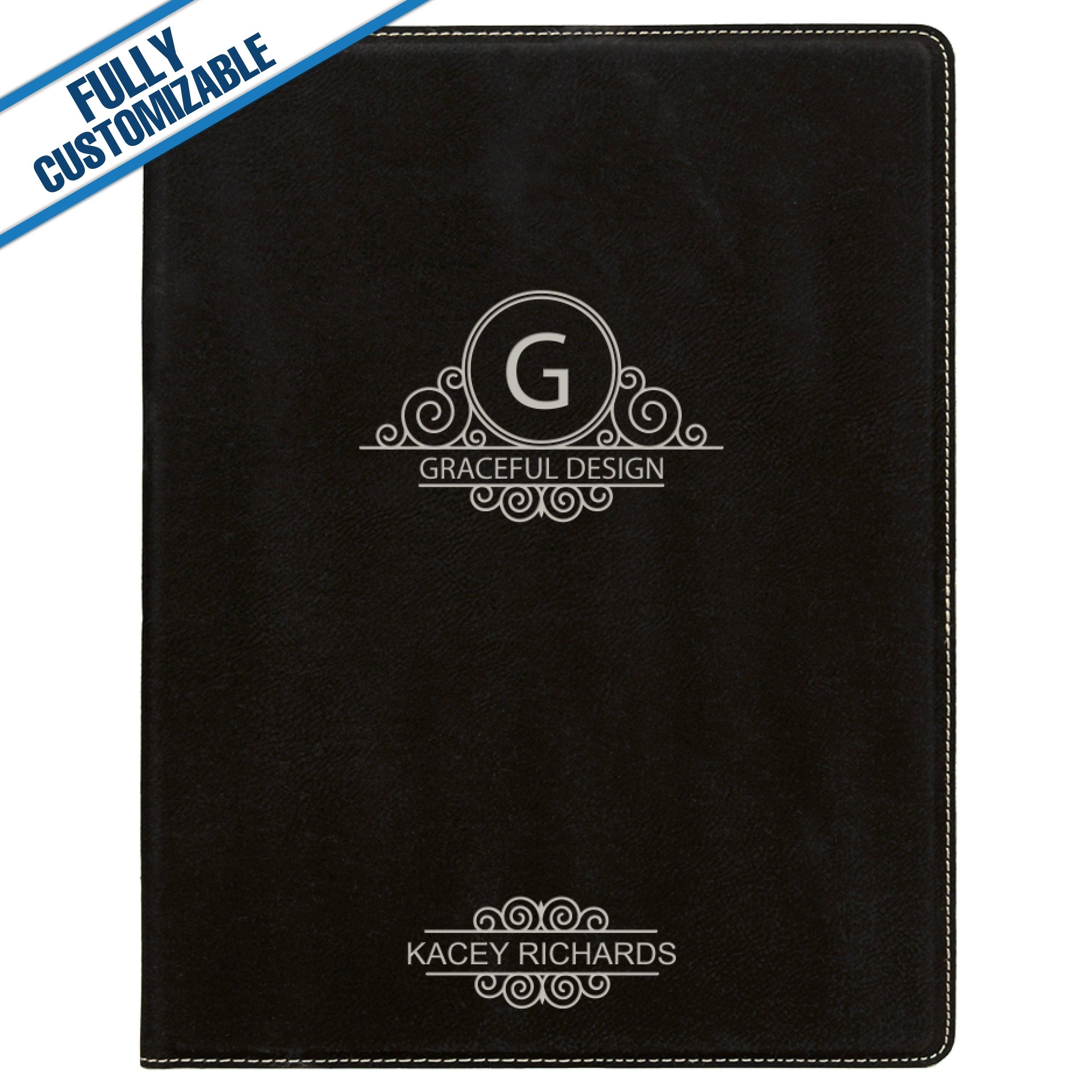 GiftWorksPlus - Wholesale Notepad - 7"x9" Leatherette Portfolio & Notepad - Fully Customizable8