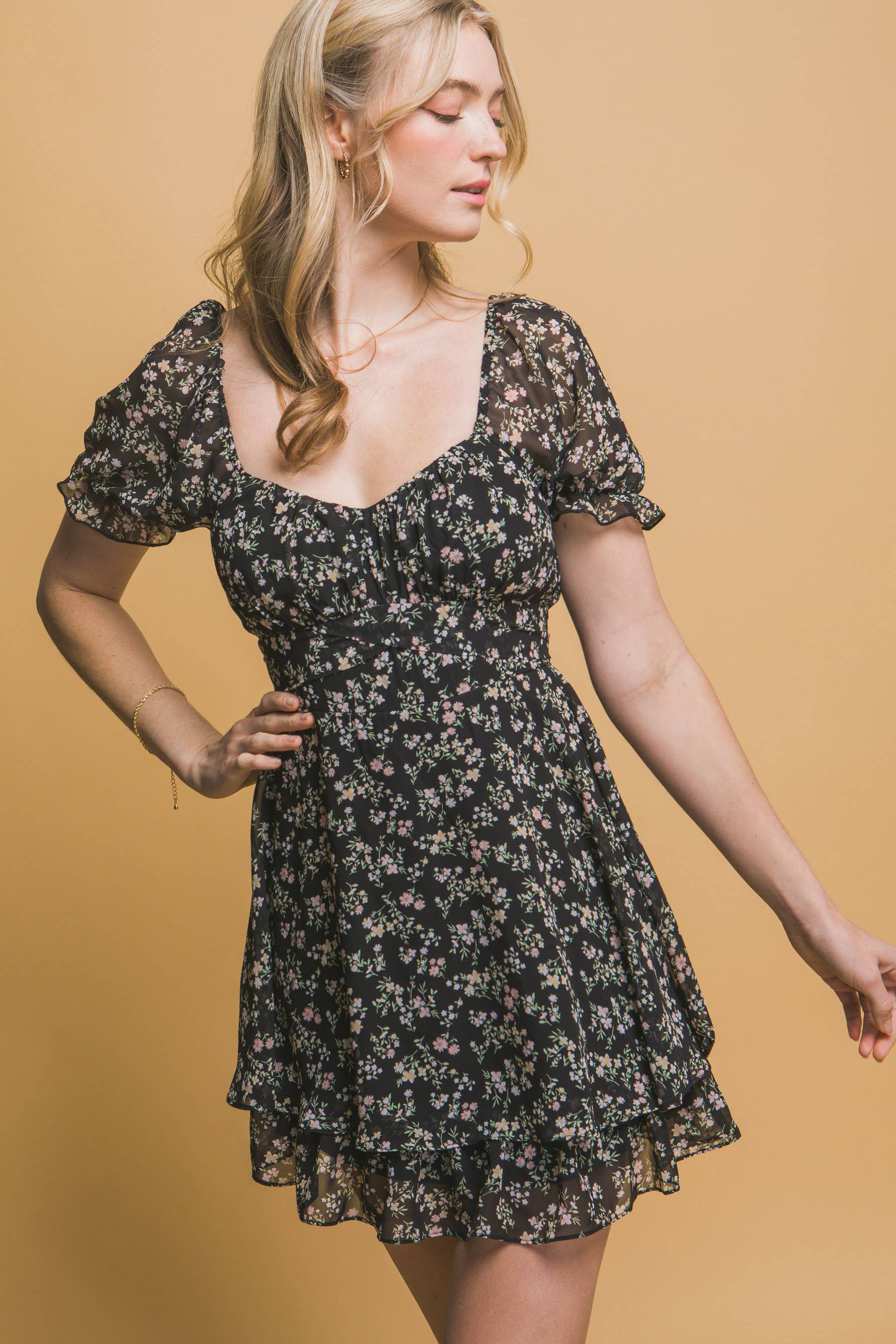 42POPS - Vente Combishort – femme - Combinaison en chiffon à volants avec doublure2