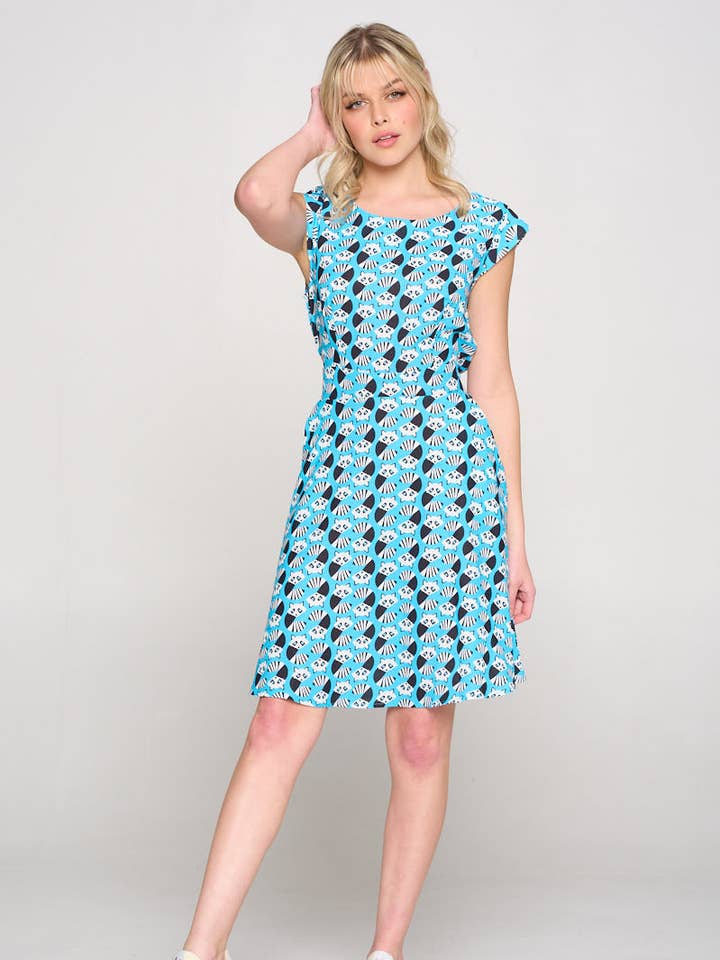 Abito con stampa procione per la vendita all'ingrosso da parte di SM WARDROBE