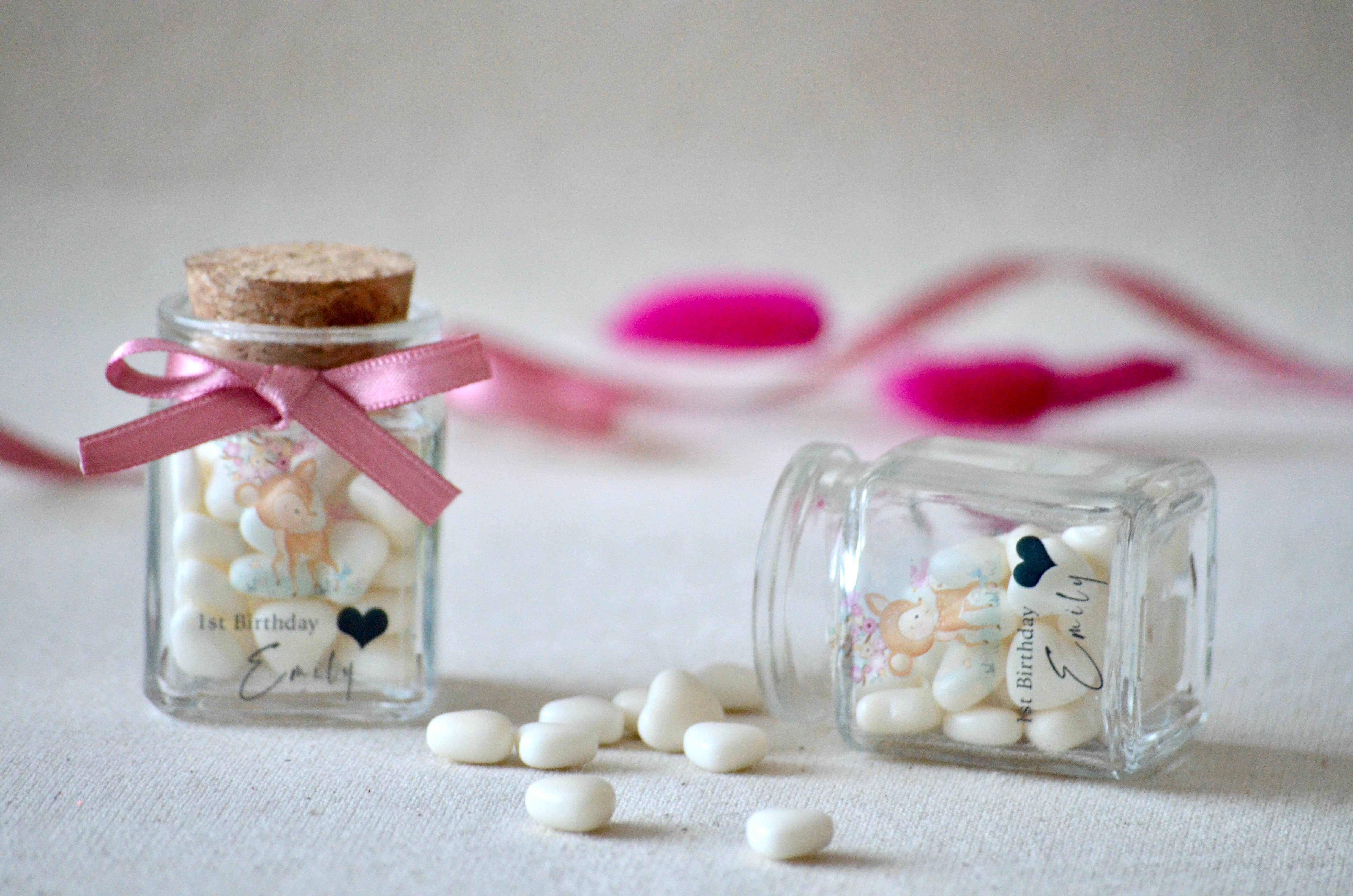 Uniq Favors – wholesale Festgåva – Candy Glass Jar Bulk Presenter, Personlig Rosa Party Favors2