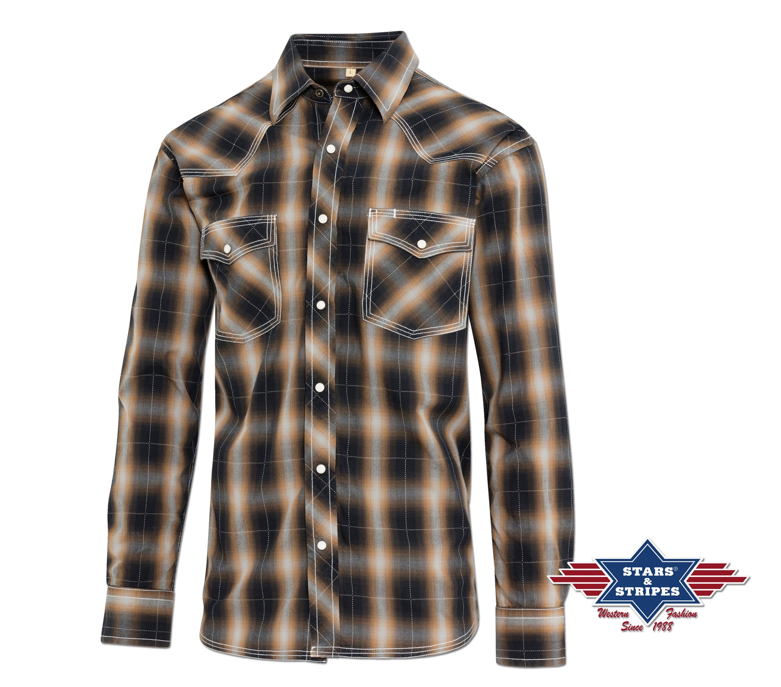 Stars & Stripes® - Wholesale Button Down Shirt - Men's - Western checkered shirt - Tanner2